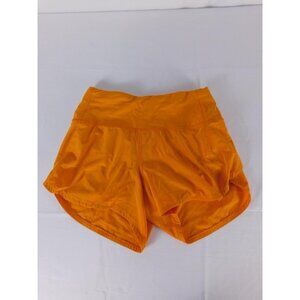 Lululemon Running Shorts Womens XS Orange High Rise 4" Lined Pockets Athletic